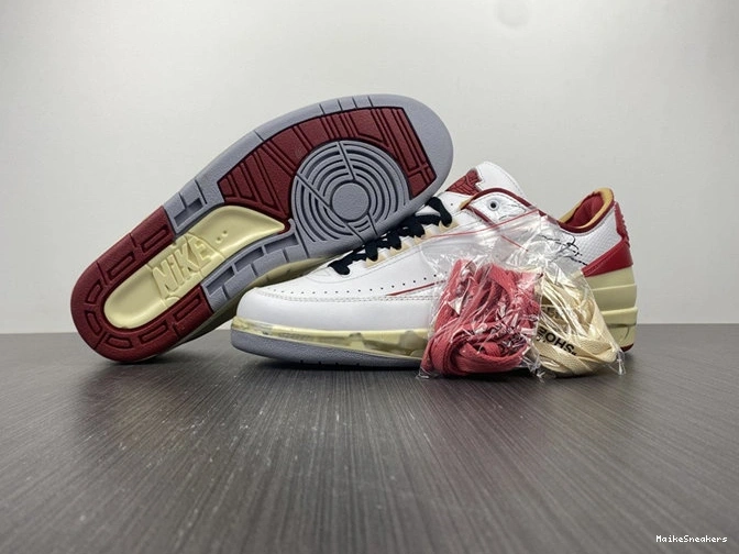 MaikeSneakers Off-White 3789 HighQuality Red Jordan2 SP DJ4375- White 1029